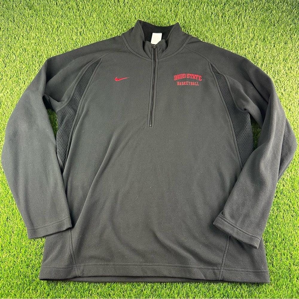 Nike Ohio State Buckeyes Basketball 1/4 Zip Fleece Mens XL Pullover Sweatshirt